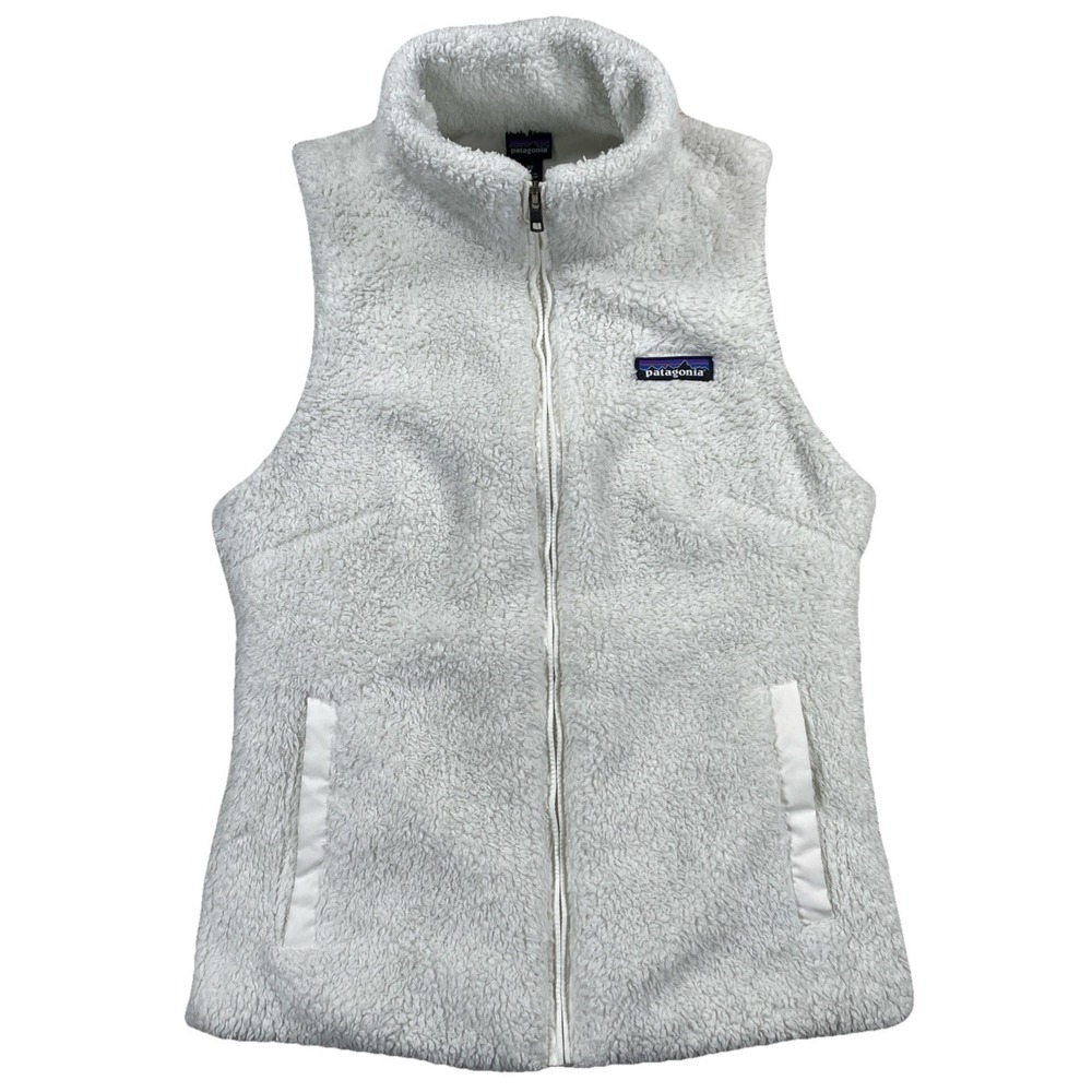 Patagonia Los Gatos Fleece Full Zip Vest White Women's XS